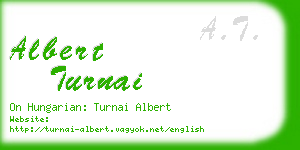 albert turnai business card